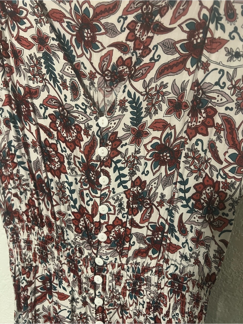 Caroline Morgan Floral Button-Front Maxi Dress - Picture 2 of 6